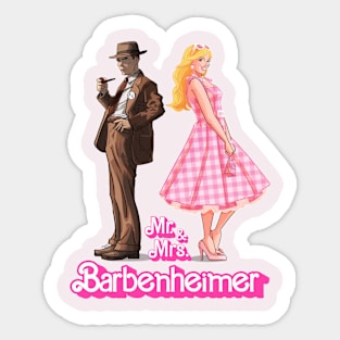 Mr. & Mrs. Barbenheimer fanart(V2) Sticker